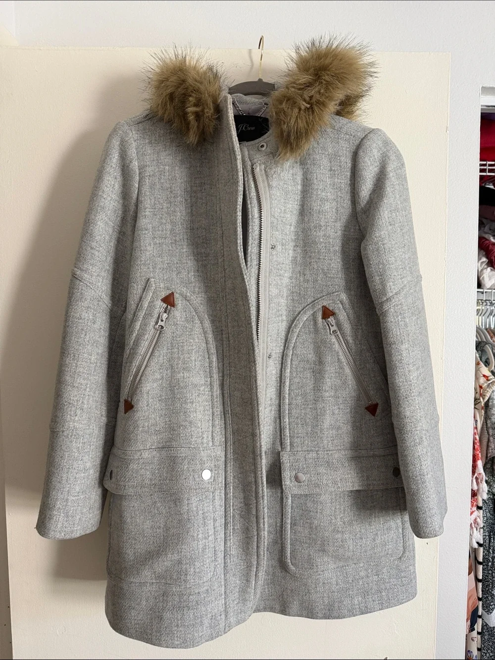 J. Crew Parka with Faux Fur Trim - Picture 6 of 13